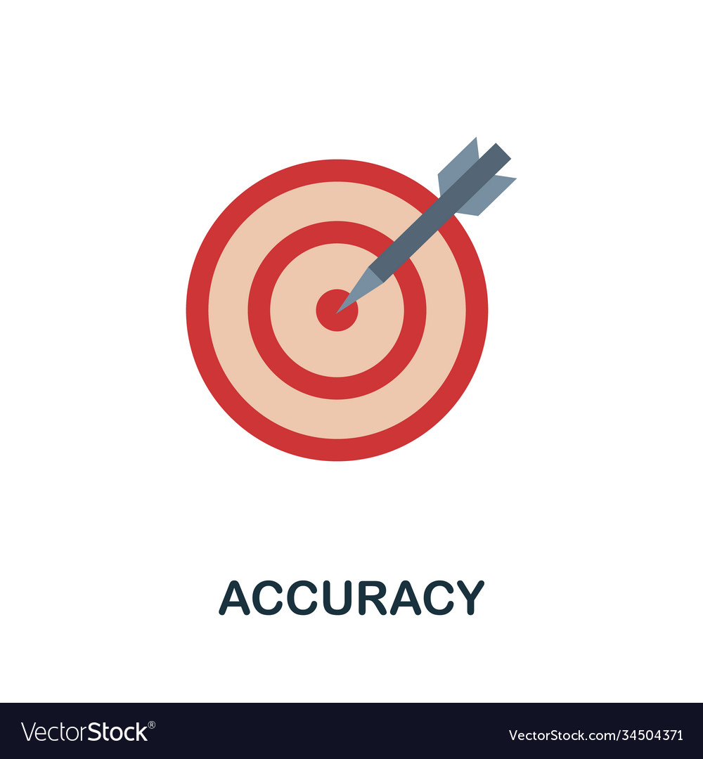 Accuracy icon simple element from core values vector image Accuracy icon simple element from core values