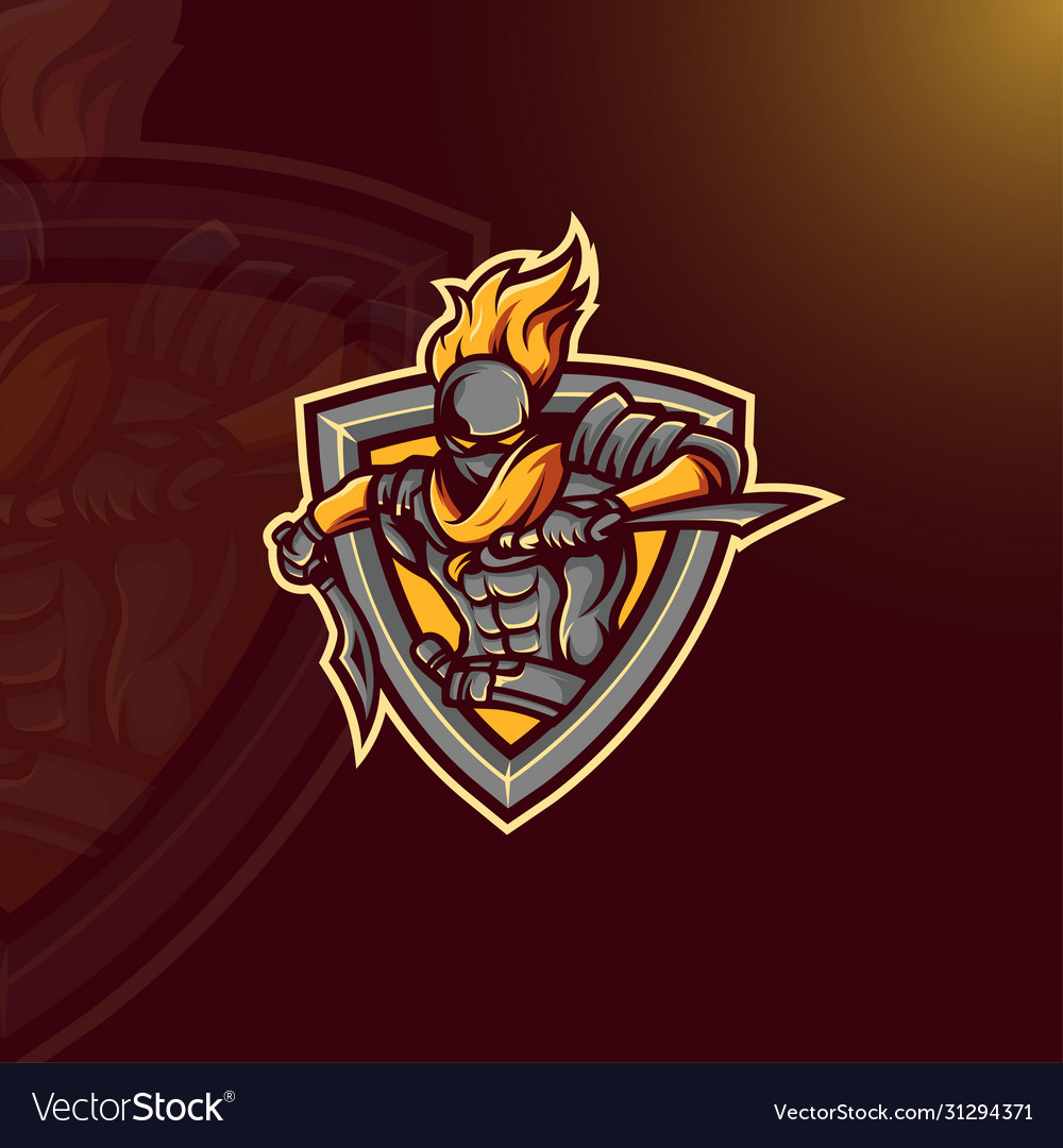 Assassin mascot logo Royalty Free Vector Image