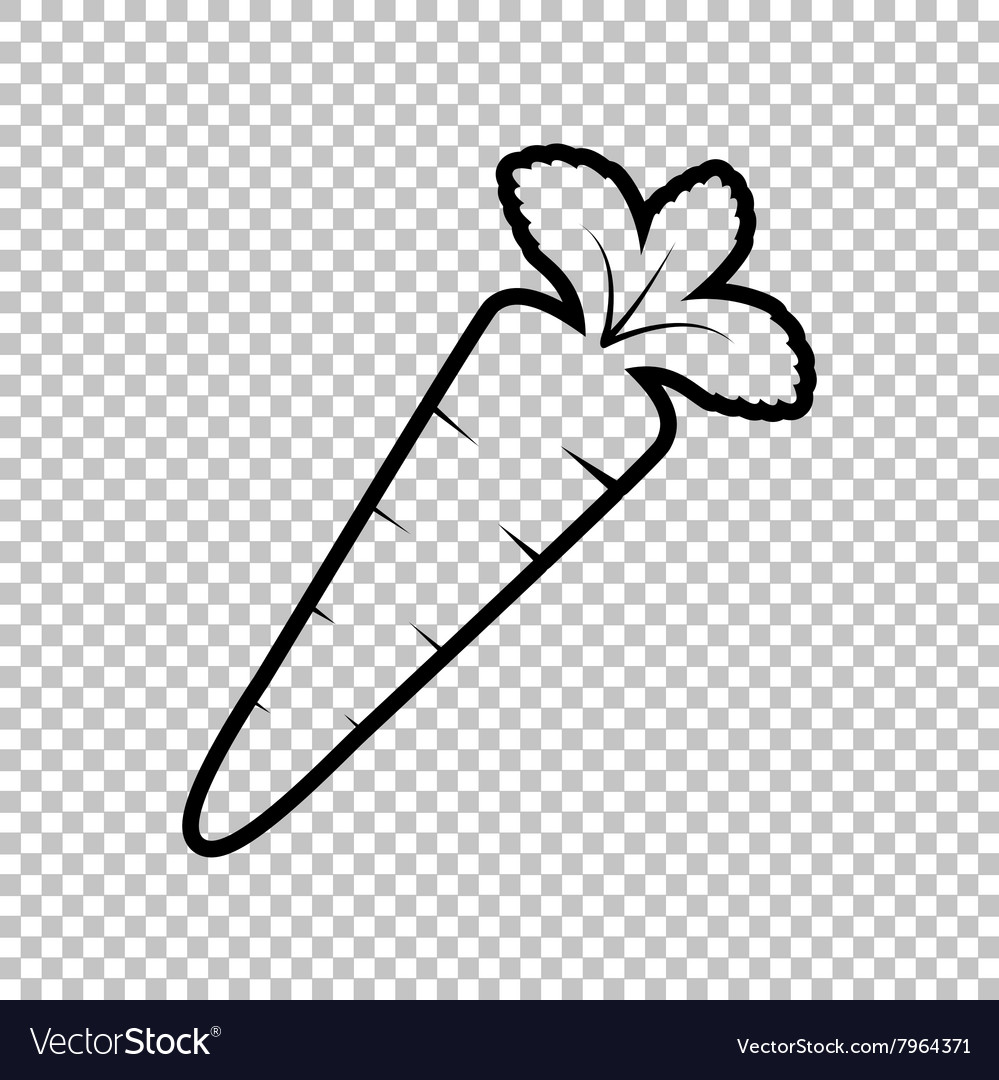 Carrot sign line icon