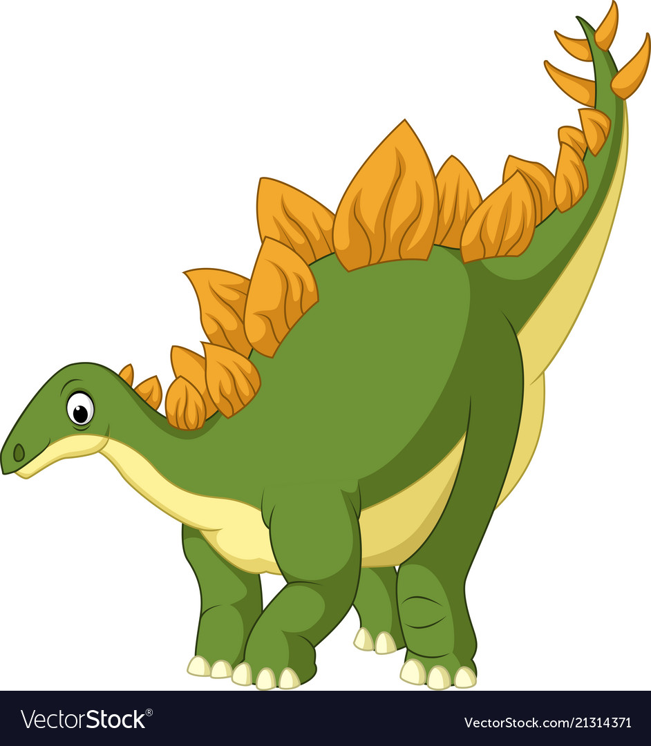 Cartoon stegosaurus Royalty Free Vector Image - VectorStock