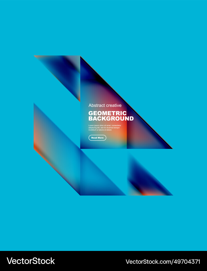 Gradient triangles abstract background Royalty Free Vector
