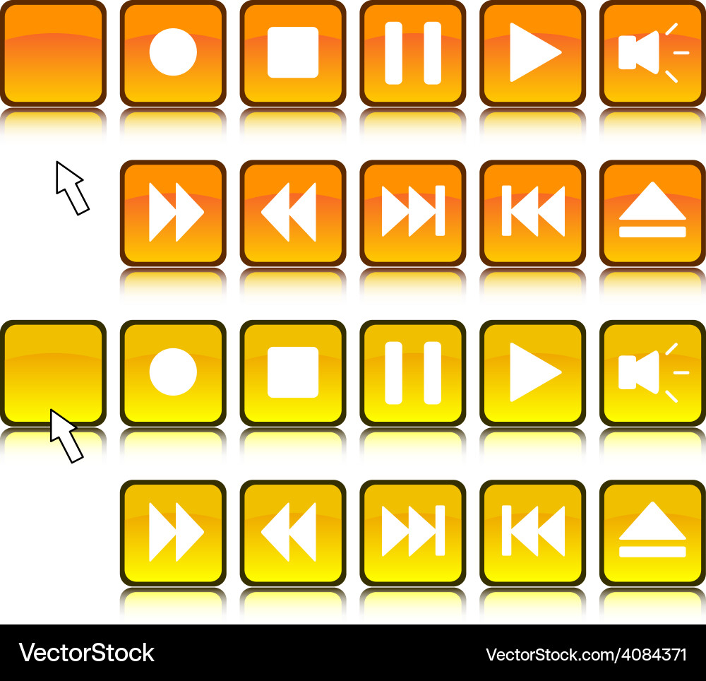 Media buttons Royalty Free Vector Image - VectorStock