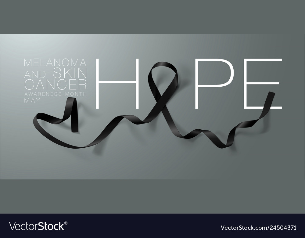 Melanoma and skin cancer awareness calligraphy Vector Image