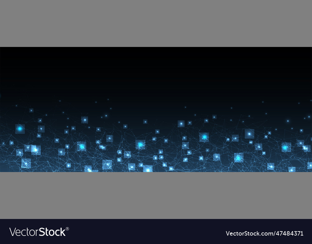 Neural network concept connected cells with links vector image Neural network concept connected cells with links