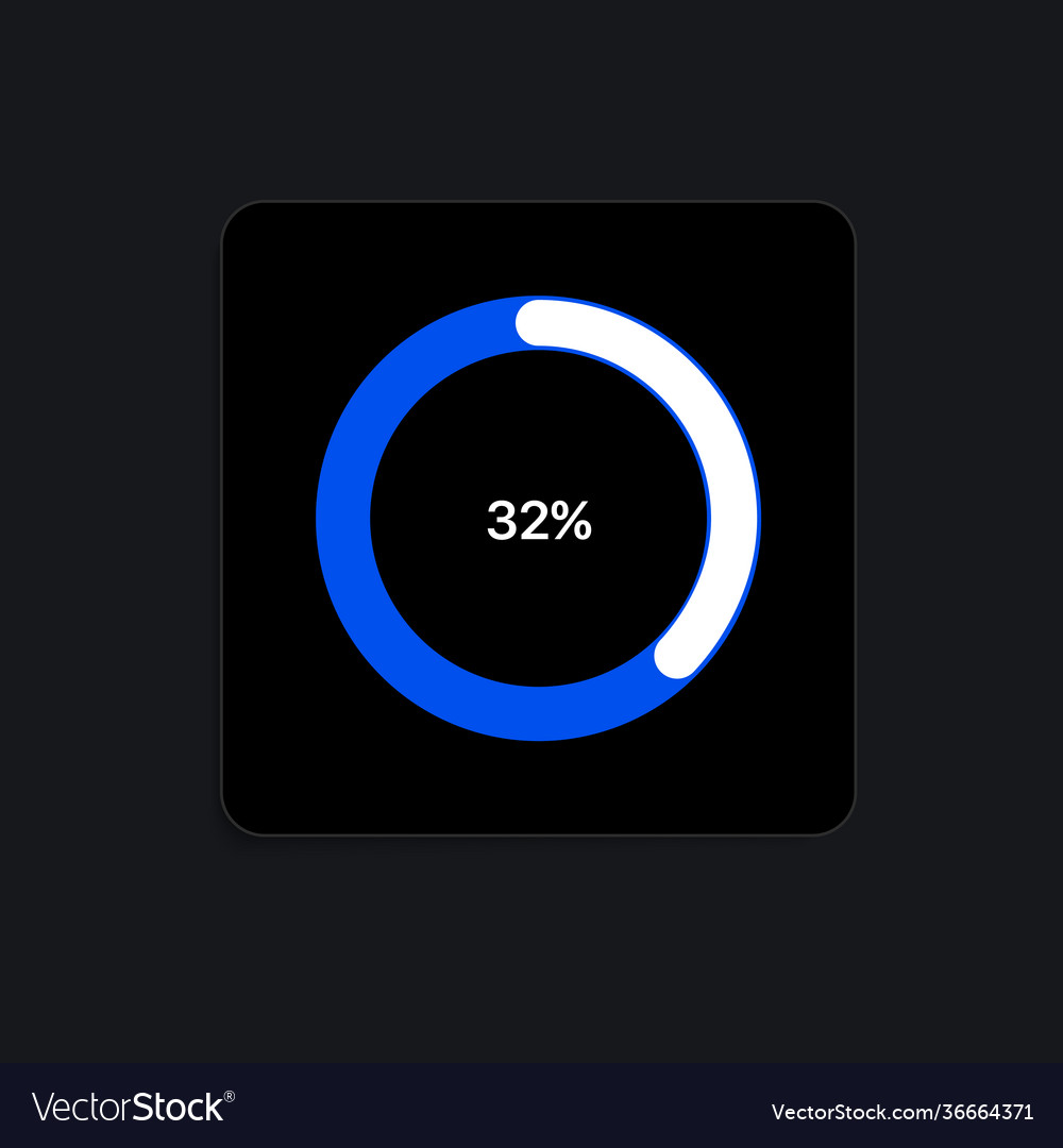 Percent radial graph ui digital widget circular Vector Image
