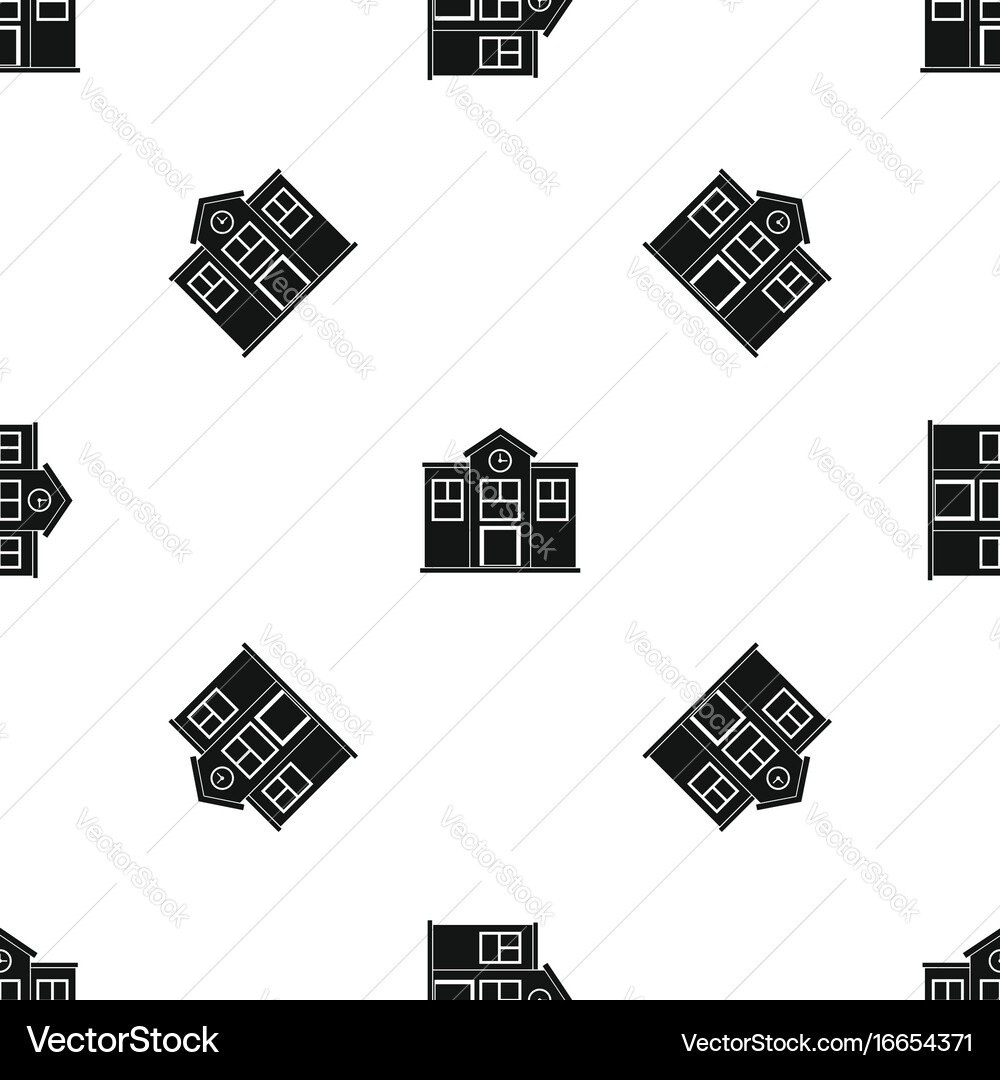 School pattern seamless black Royalty Free Vector Image