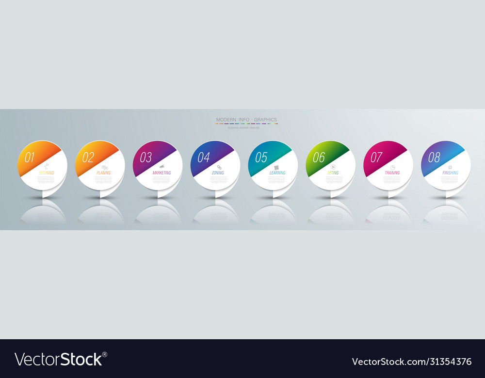 8 step Royalty Free Vector Image - VectorStock