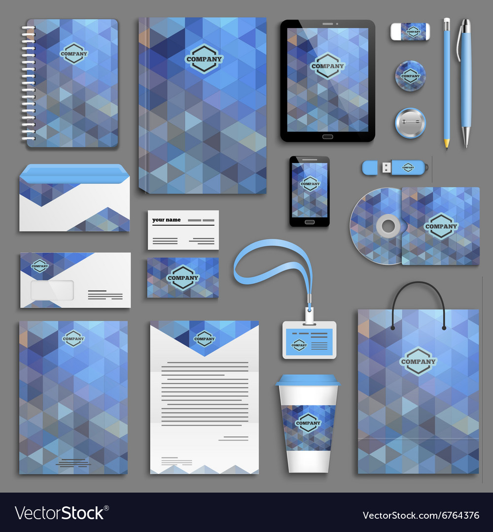 Corporate identity template set Royalty Free Vector Image