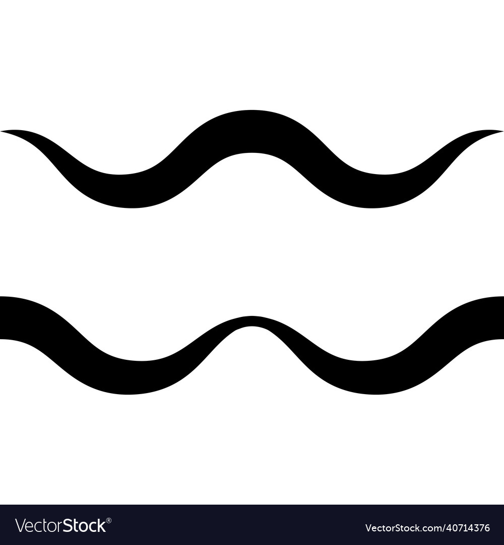 Curved calligraphic wavy line ribbon Royalty Free Vector