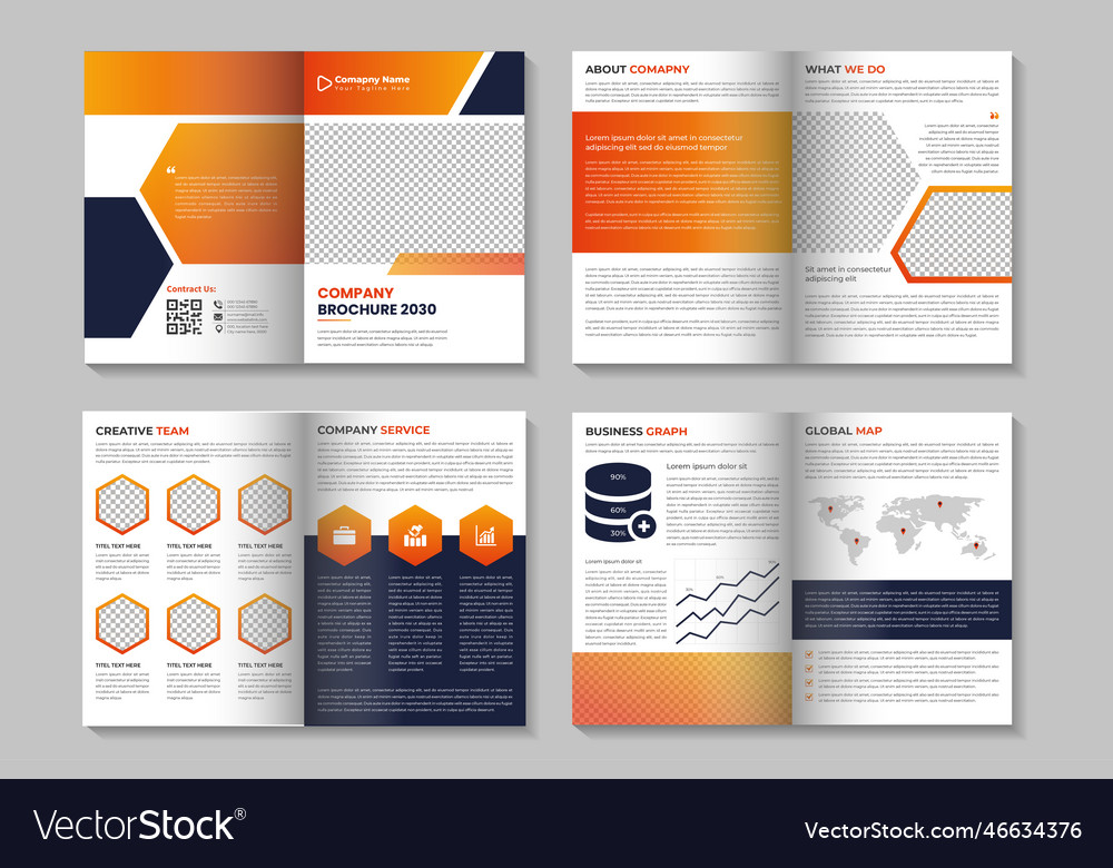 Modern company profile brochure template design