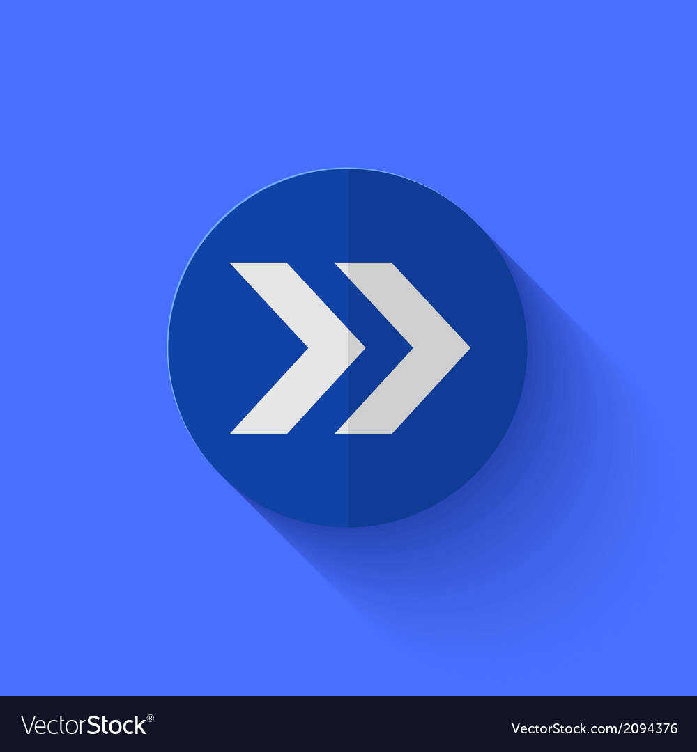 Modern flat blue circle icon