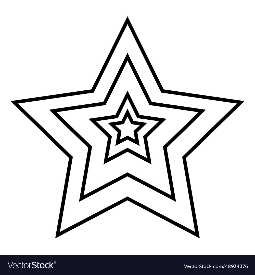 Multi star stroke icon 03 Royalty Free Vector Image