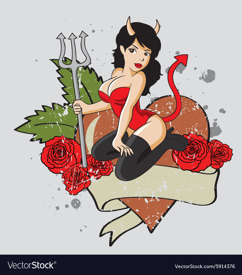 Sexy Devil Girl Royalty Free Vector Image VectorStock