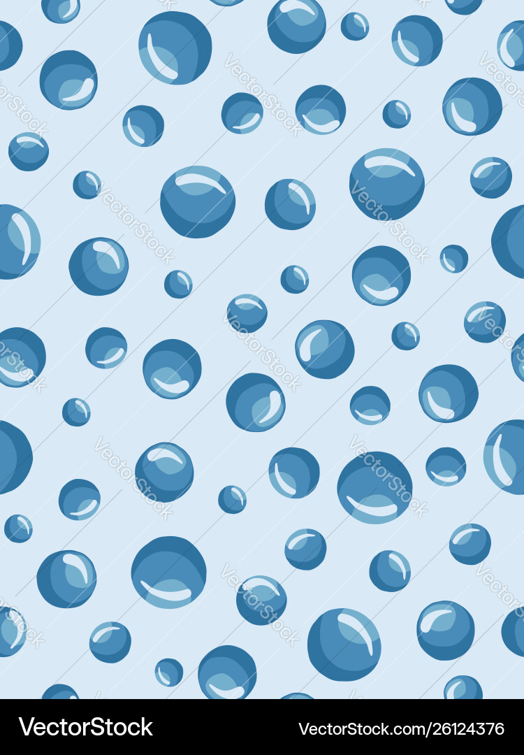 Water bubbles seamless pattern abstract Royalty Free Vector