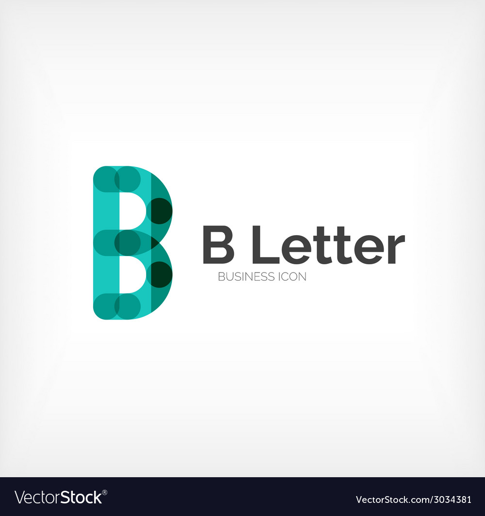 B letter logo minimal line design