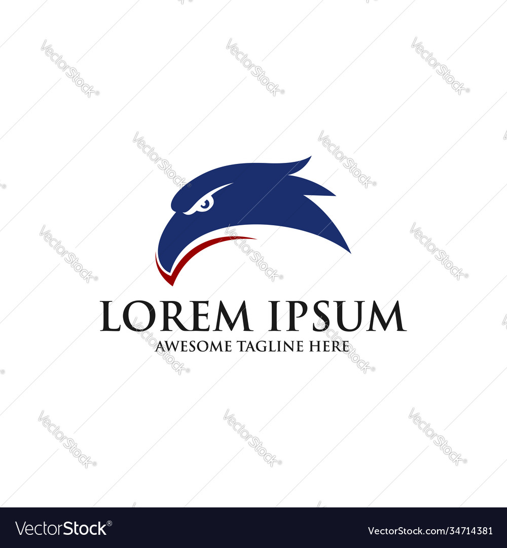 Creative eagle logo bird head template