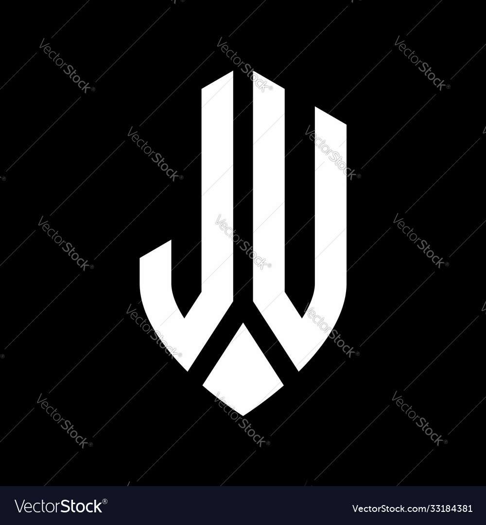 Lu logo monogram with emblem shield style design Vector Image