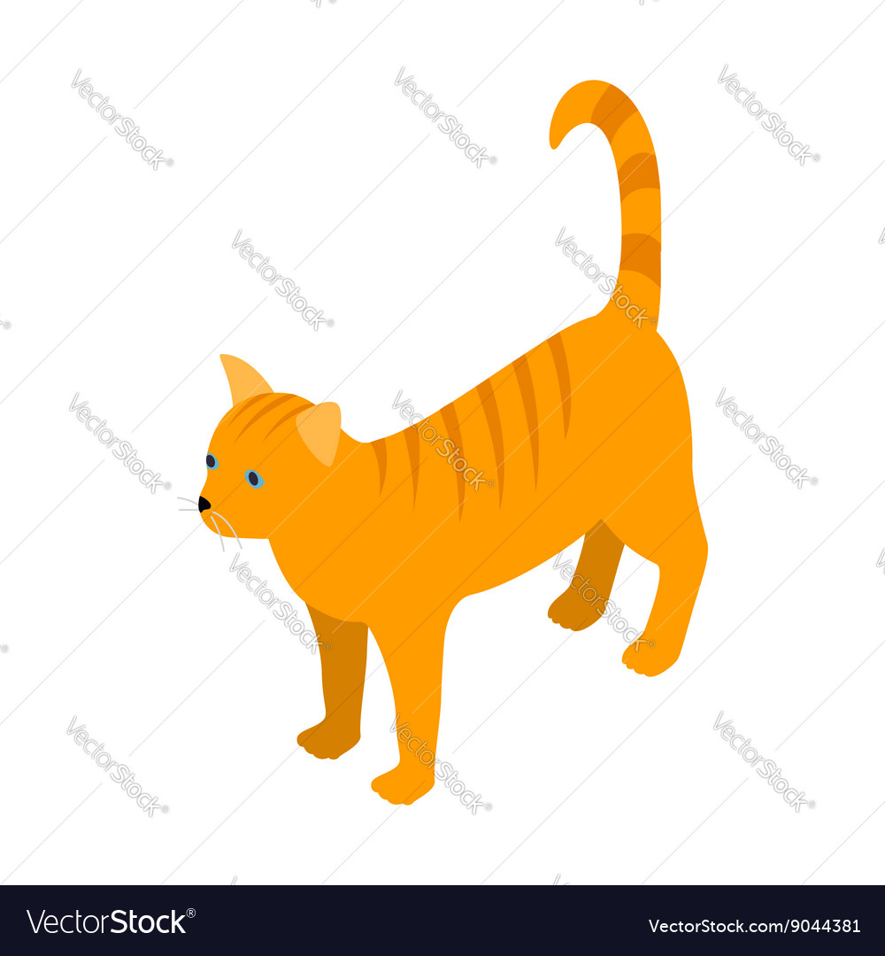 Orange Tabby Cat Icon Isometric 3d Style Vector Image Orange Tabby Cat Icon Isometric 3d Style Vector Image