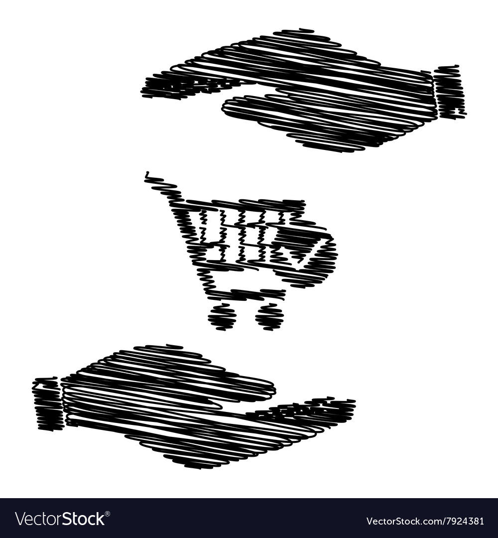 Shopping cart and check mark icon