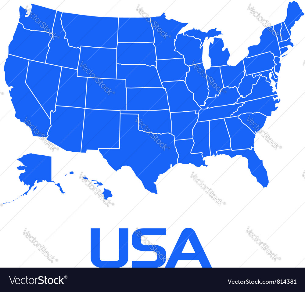 Download Usa map Royalty Free Vector Image - VectorStock