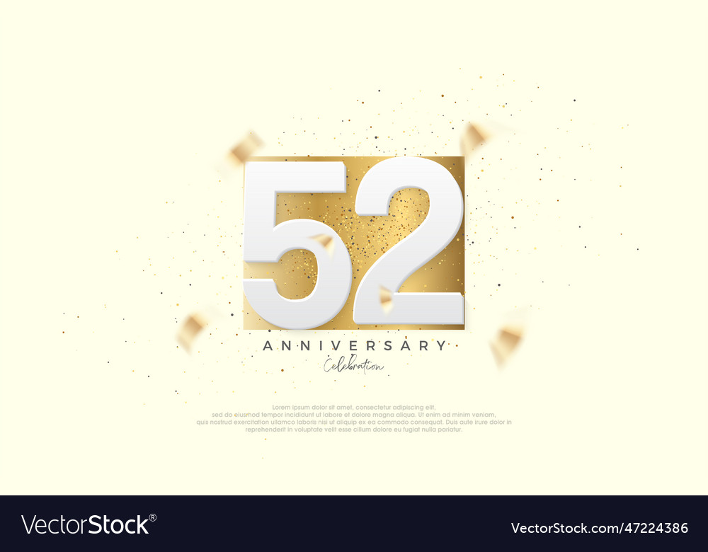 52nd anniversary celebration with numbers