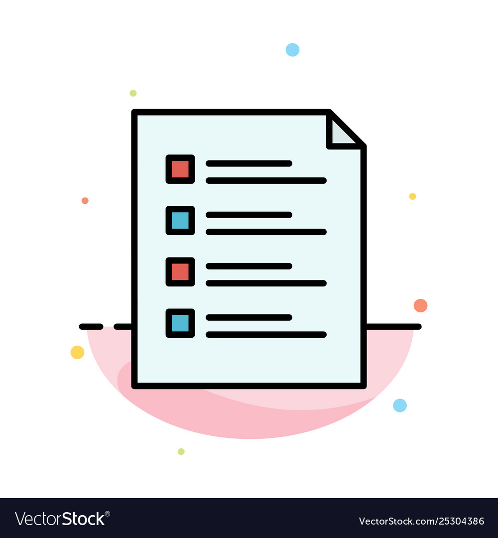 Checklist check file list page task testing vector image Checklist check file list page task testing