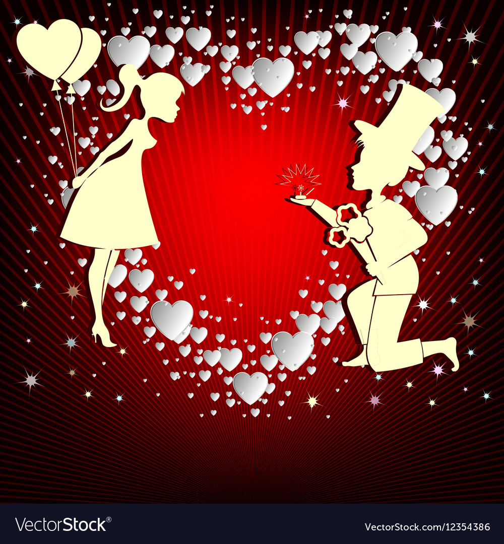 Design of white hearts two lovers Royalty Free Vector Image