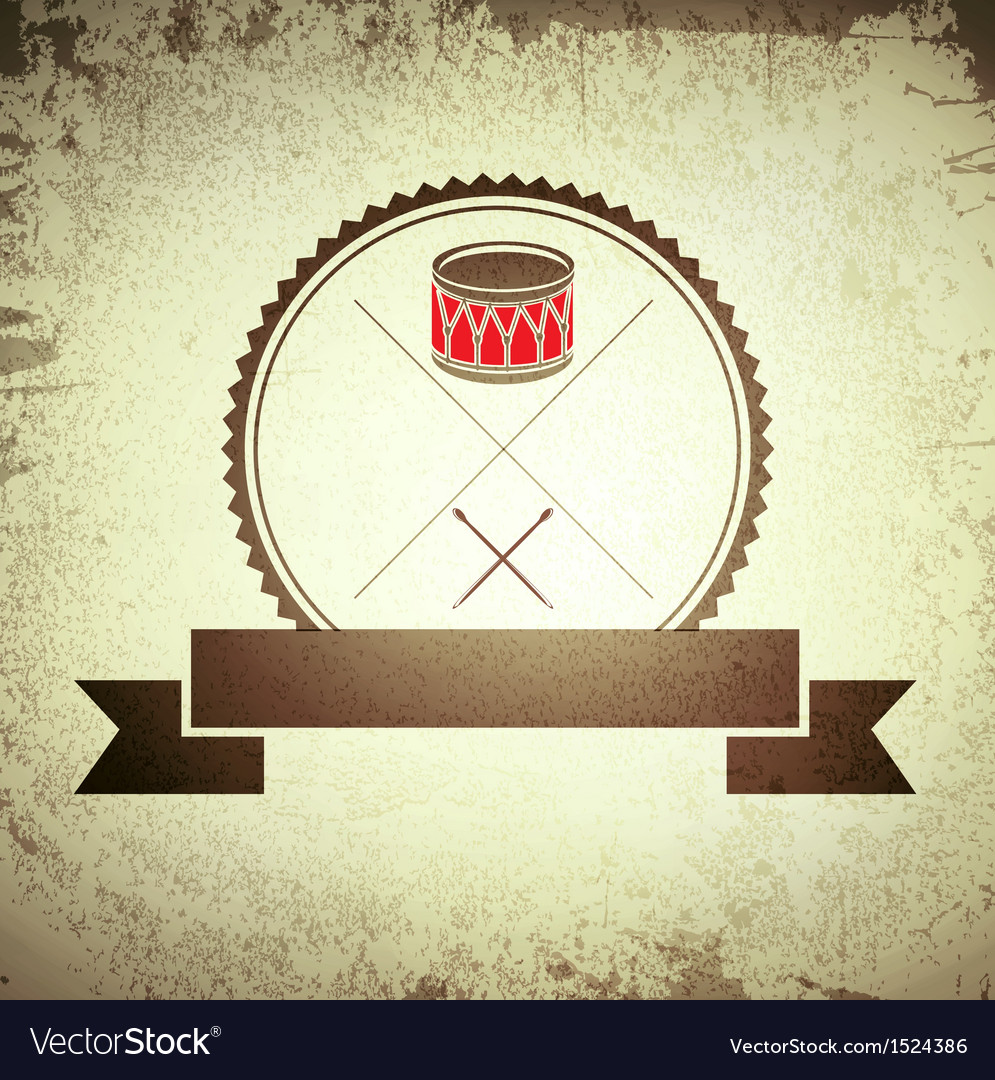 Drum Emblem Royalty Free Vector Image - VectorStock