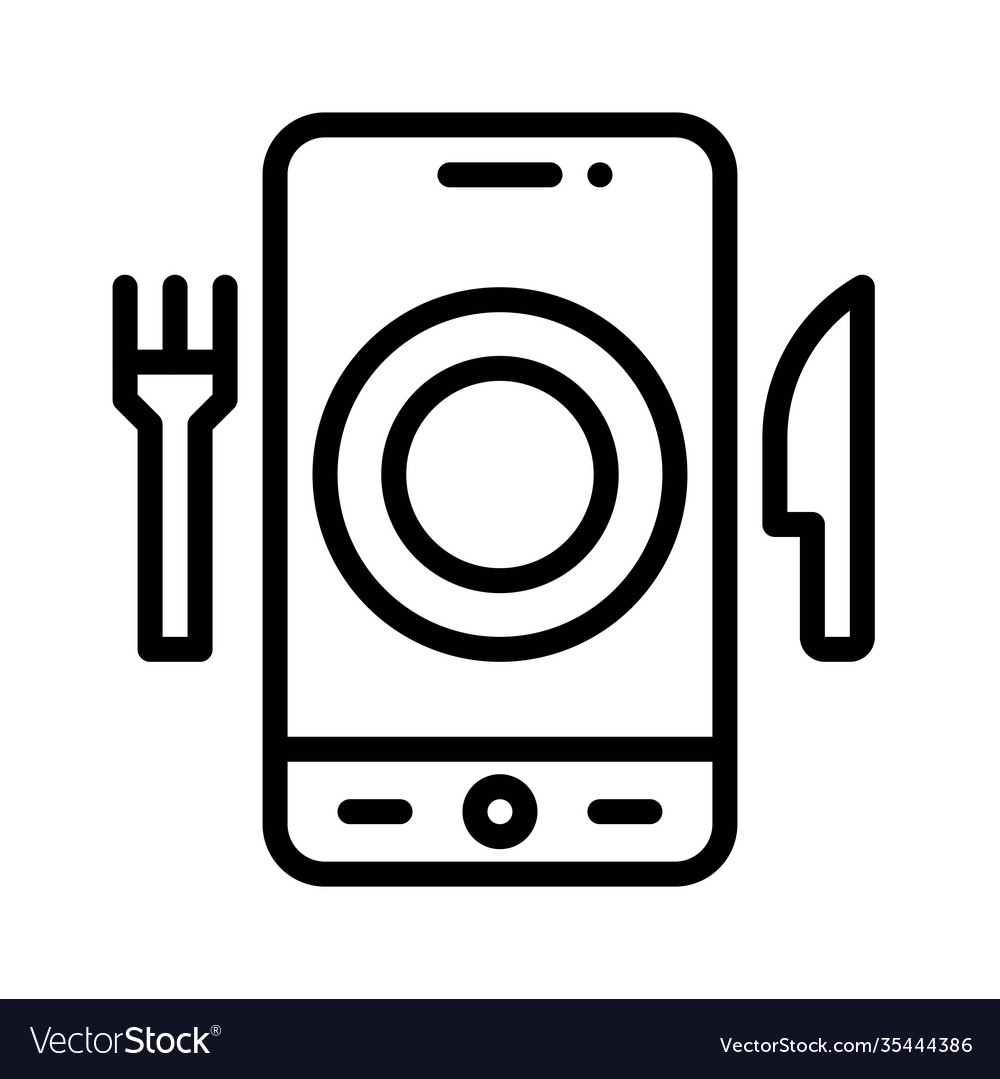 Food delivery app icon mobile application Vector Image