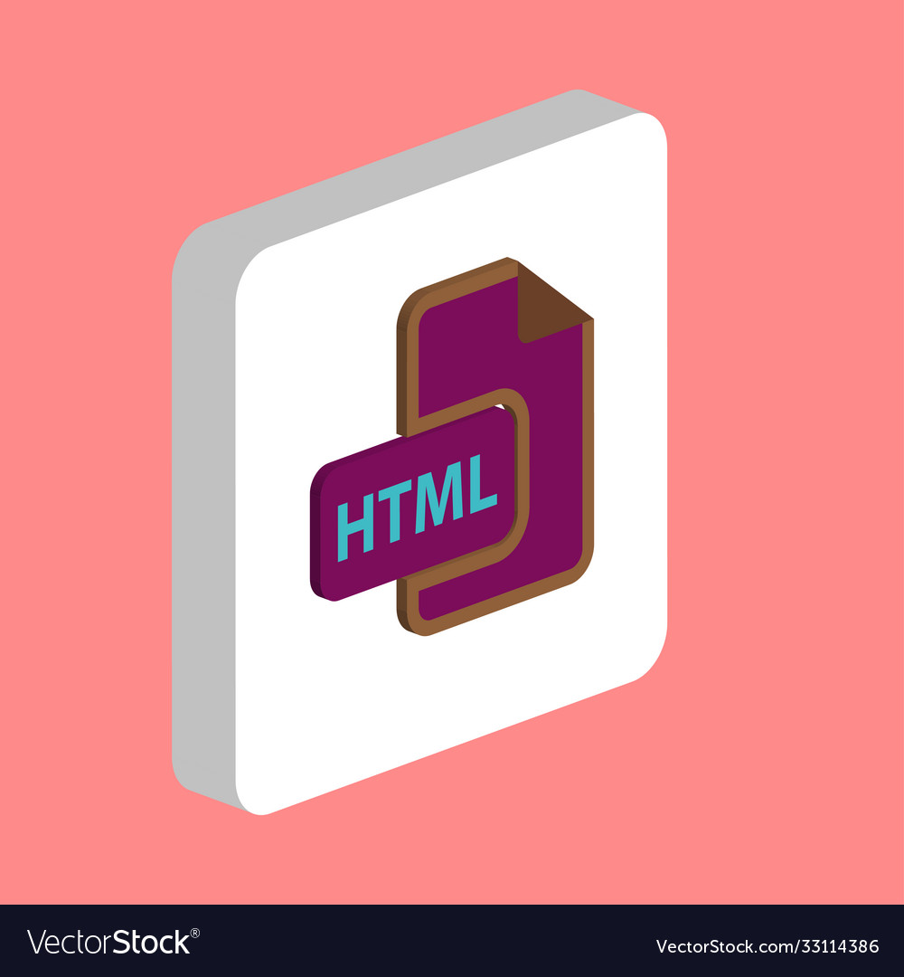 Html computer symbol vector image Html computer symbol