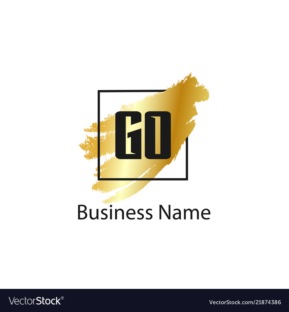 Initial letter go logo template design