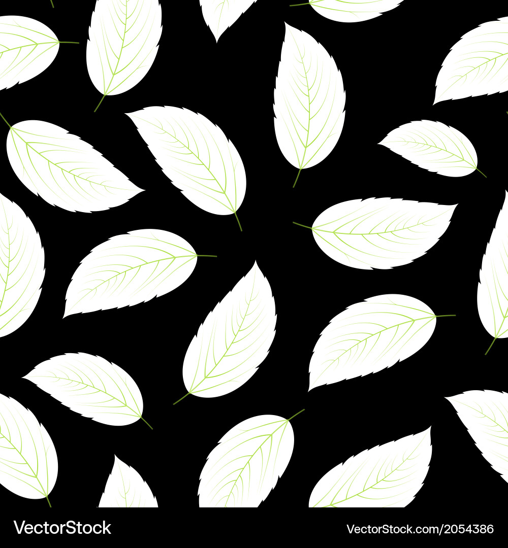 Leaves seamless pattern background Royalty Free Vector Image