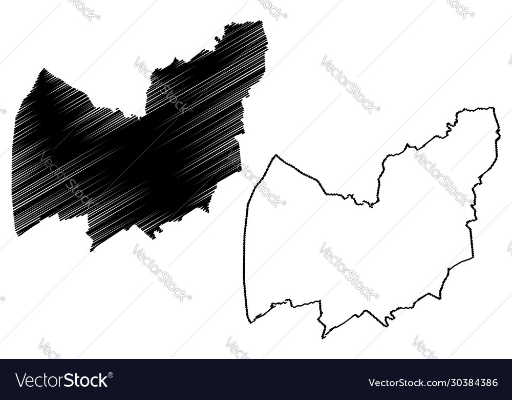 Manzini Region Swaziland Kingdom Eswatini Map Vector Image