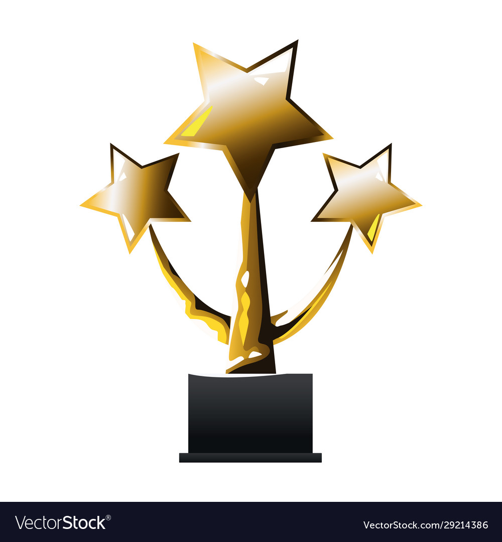 Stars award icon image flat design