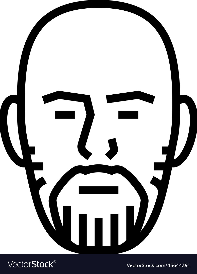 Beard fade line icon