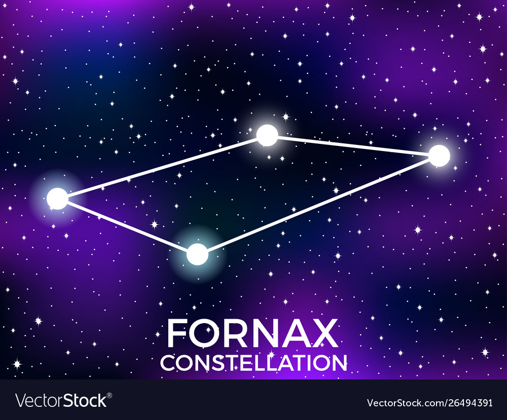 Fornax constellation starry night sky cluster of Vector Image