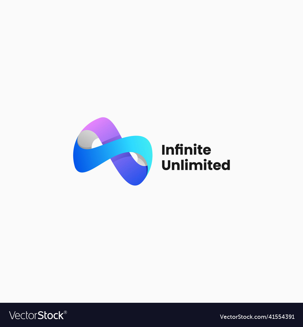 Logo infinite gradient colorful style