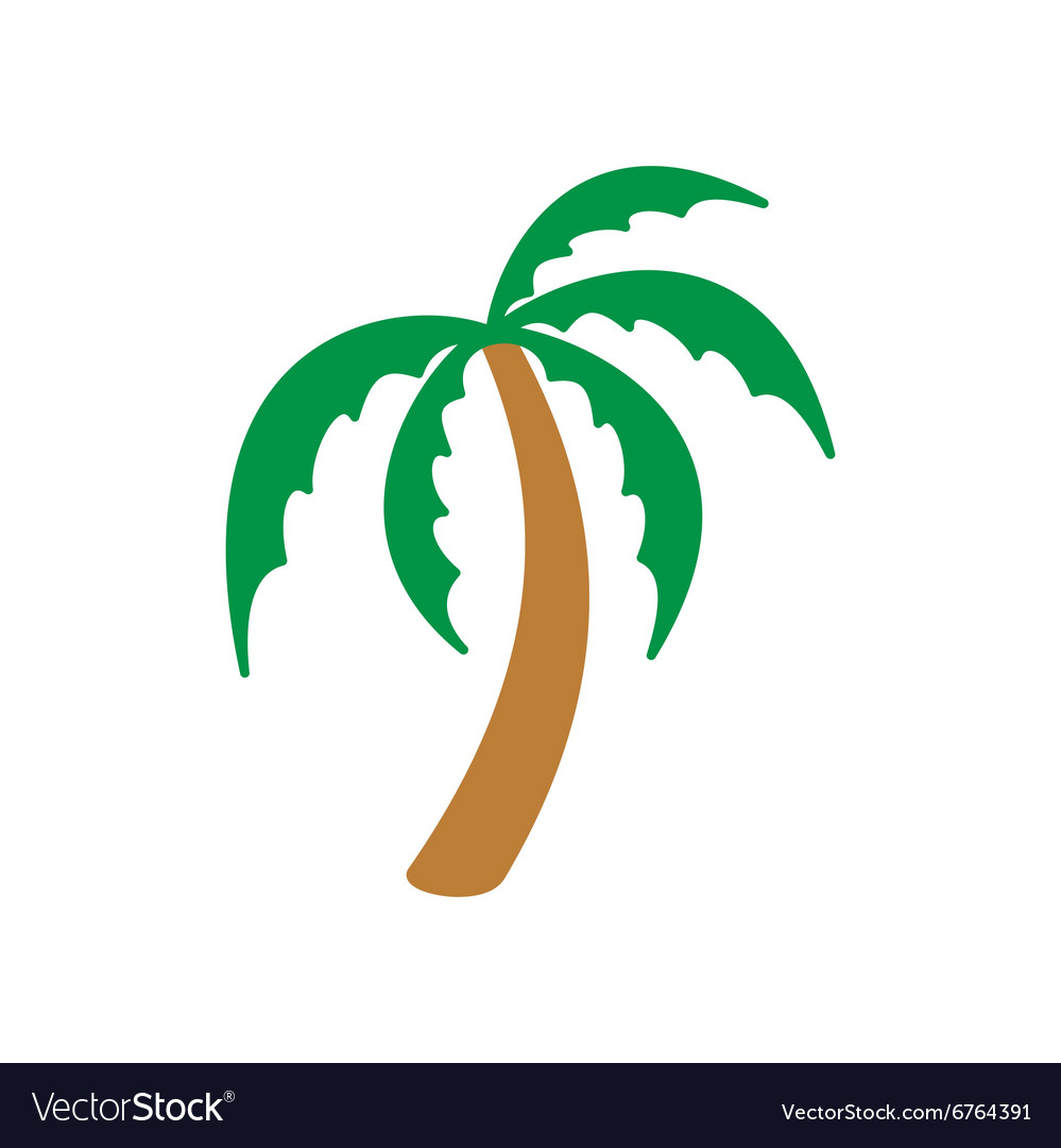 Modern flat icon with long shadow Indian palm Vector Image