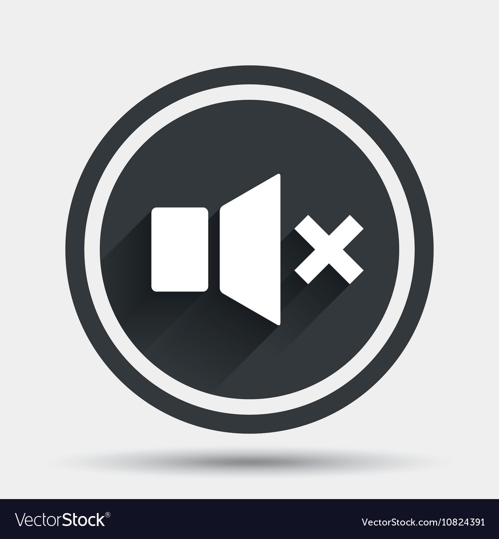 Mute speaker sign icon sound symbol