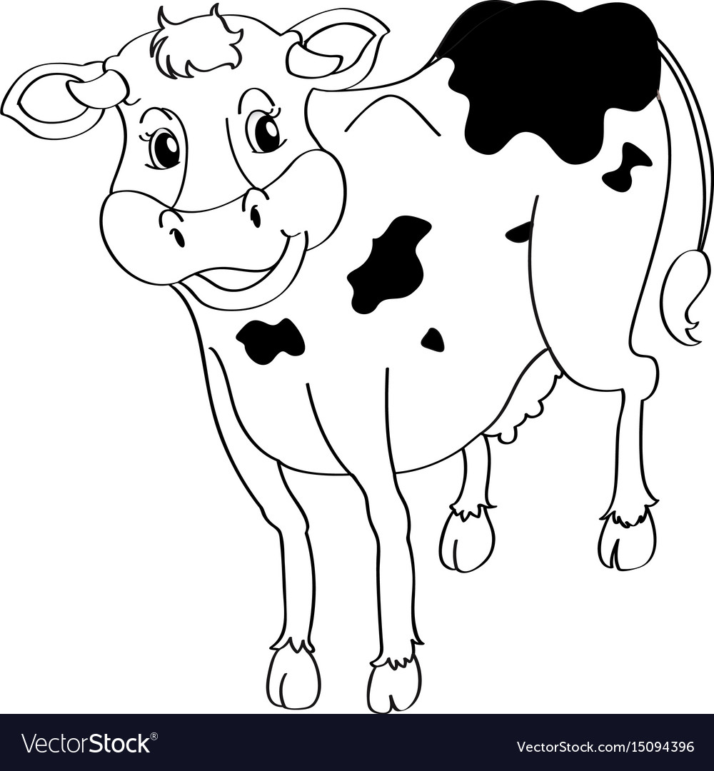 Download Animal outline for cow Royalty Free Vector Image