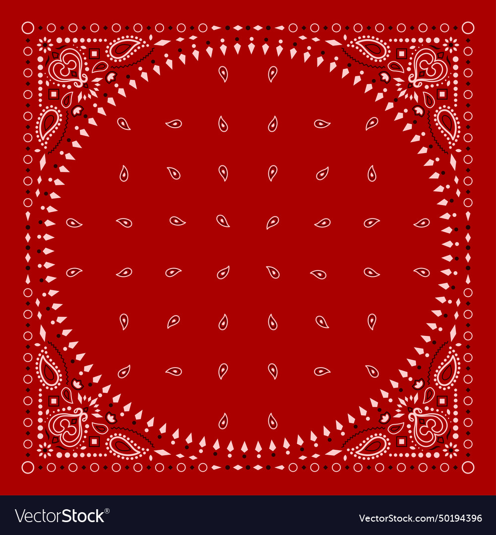 Bandana template 26 Royalty Free Vector Image - VectorStock