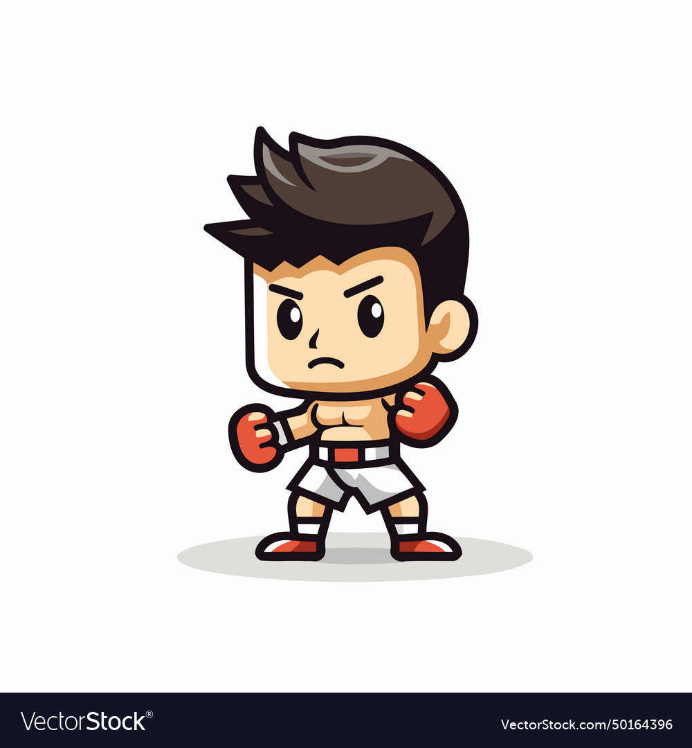 Boxing - cartoon boxer mascot character Royalty Free Vector