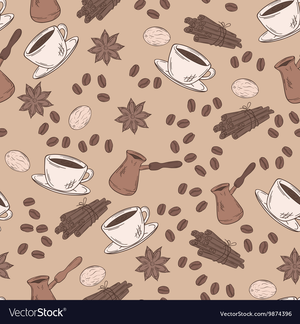 Coffee Aroma Seamless Pattern