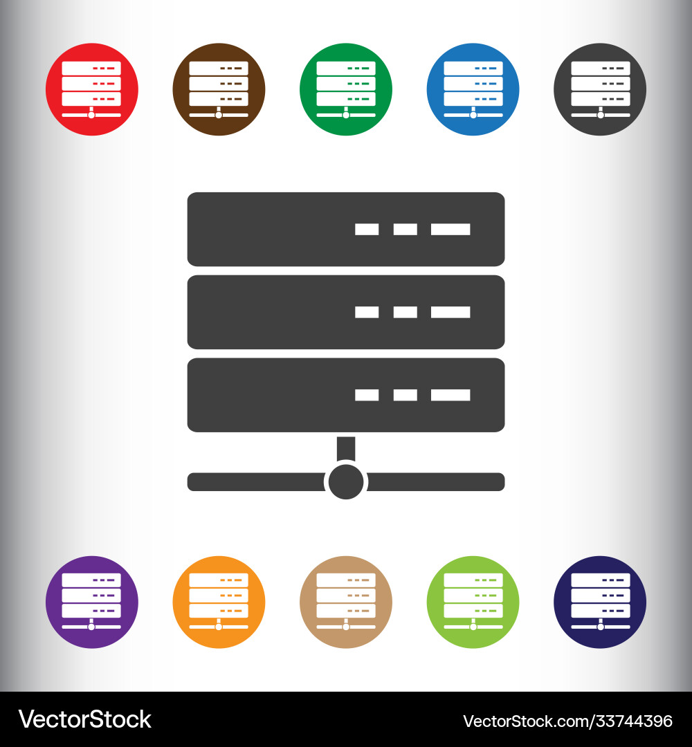 Database server icon sign icon storage Royalty Free Vector