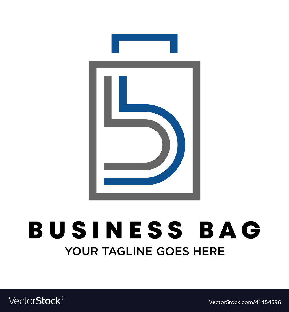 Graphic letter bb or double b font in bag form