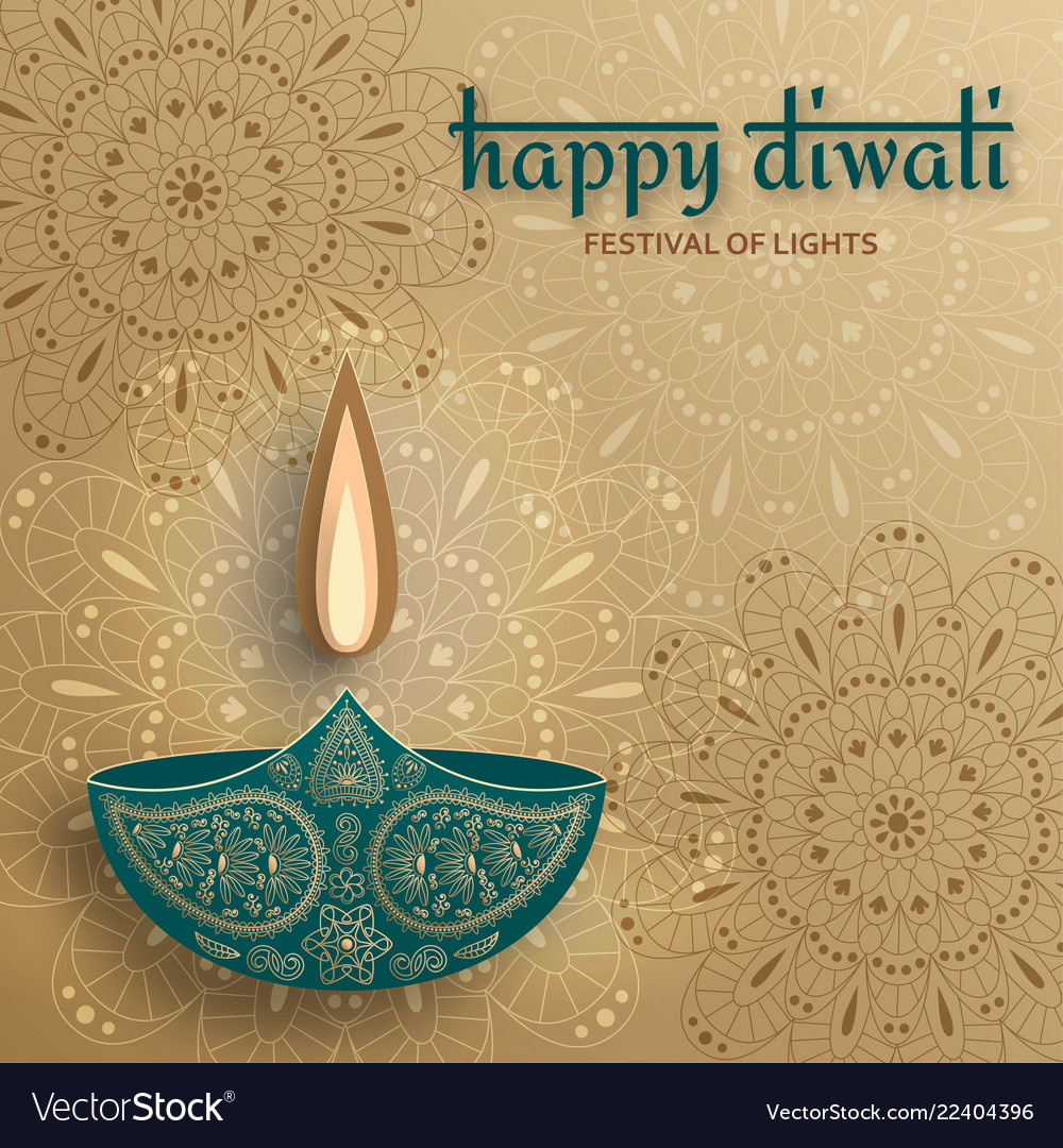 Greeting card for diwali festival celebration