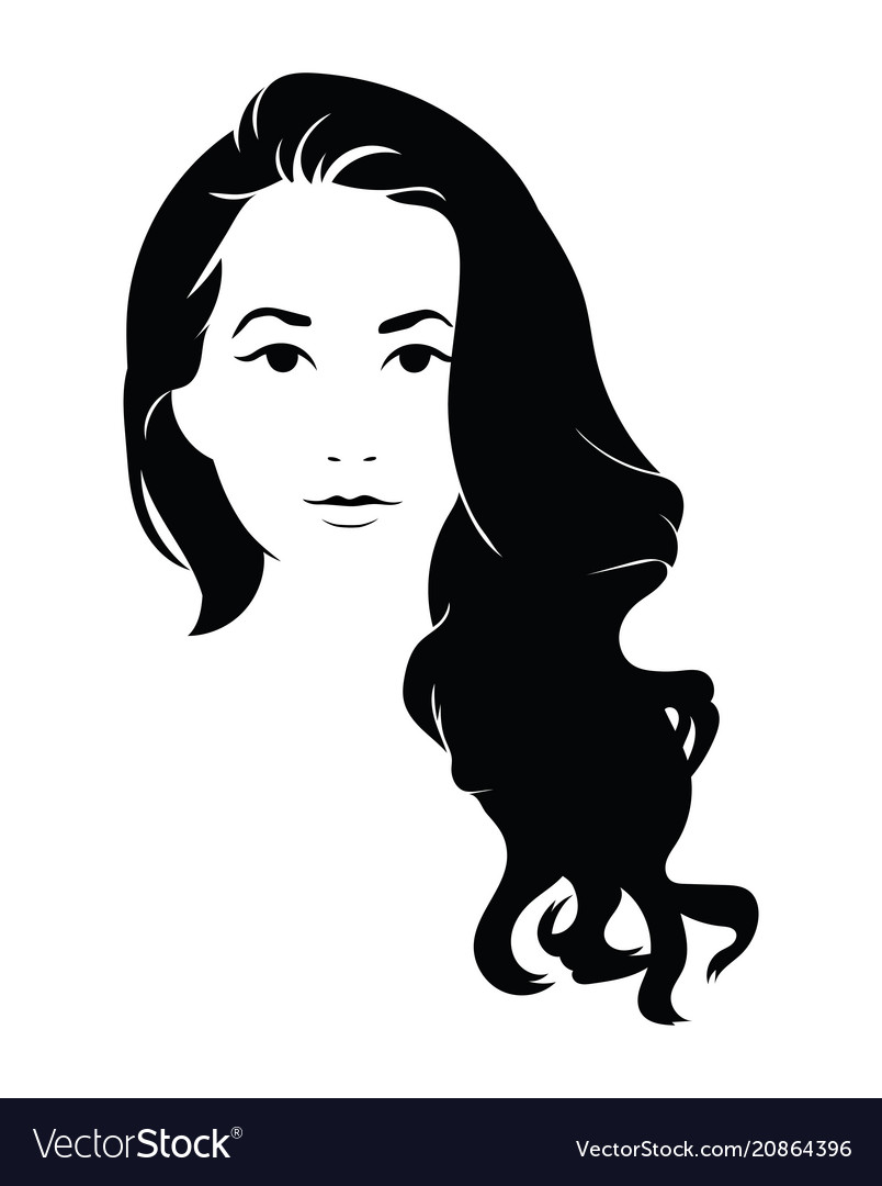 Head of a beautiful girl face of a young Vector Image