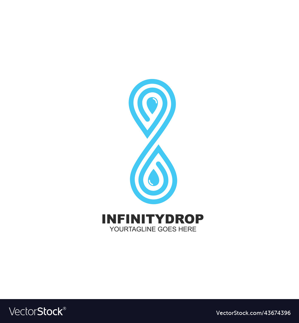 Infinity water drop icon design