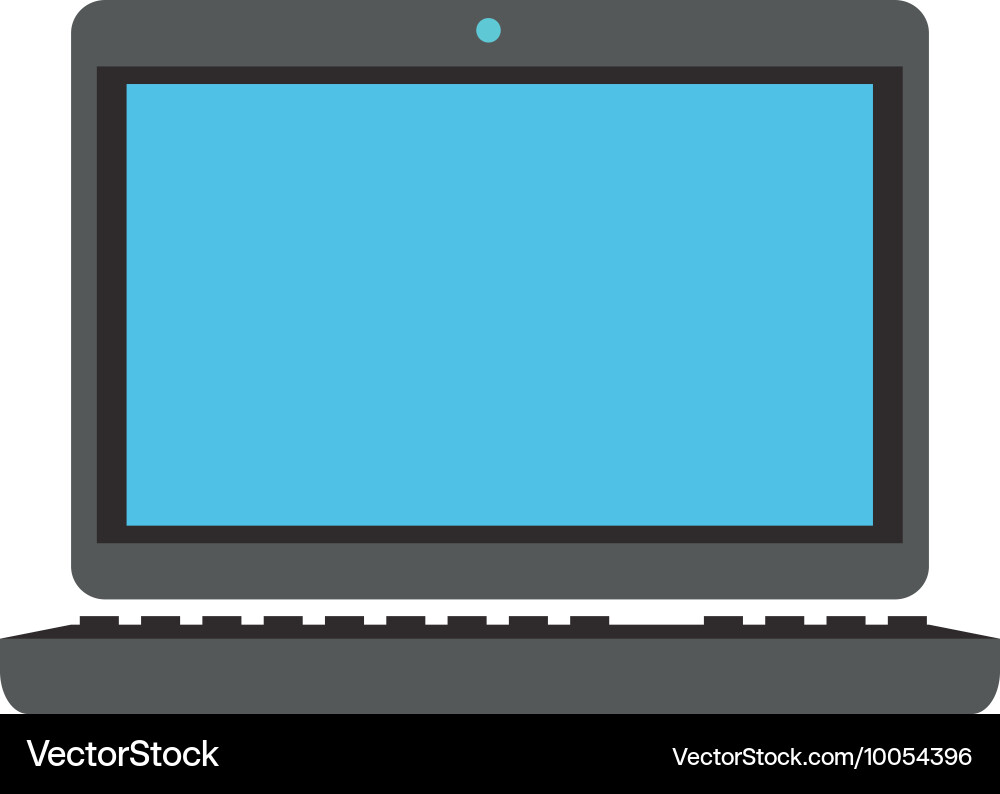 Laptop frontview icon Royalty Free Vector Image