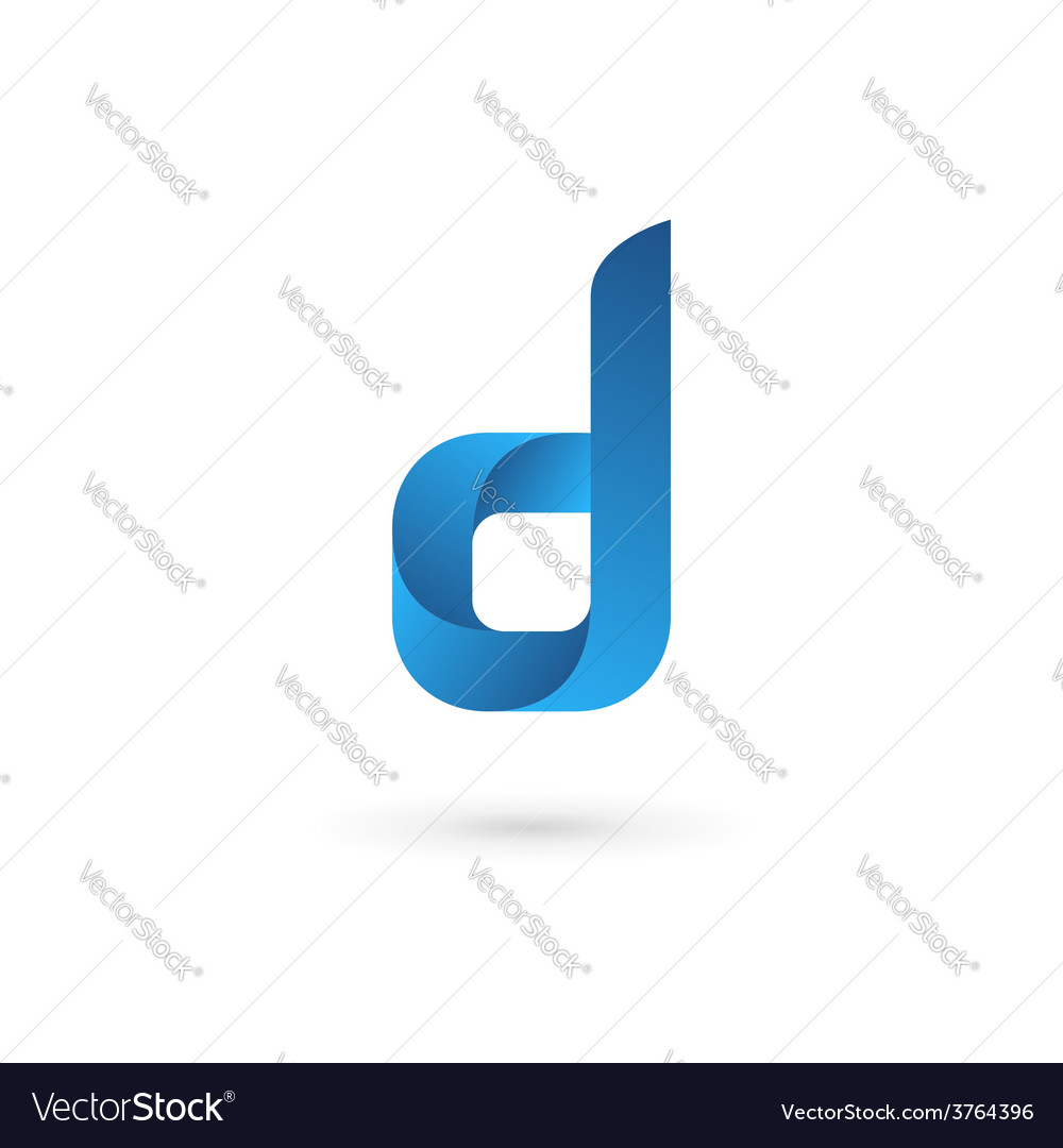 Letter d logo icon design template elements Vector Image